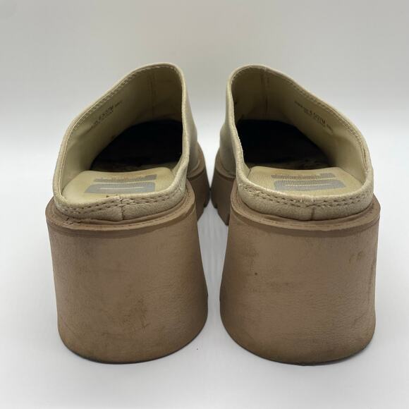 Dirty Laundry DL Cream Tan R-Test Block Heel Clogs Mules Slides Women's size 6.5 - Picture 4 of 9